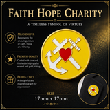 Freemasons Masonic Faith Hope & Charity Lapel Pin Badge – 17mm x 17mm