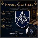 Freemasons Masonic Crest On Shield Lapel Pin Badge – 18mm x 17mm