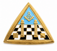 Freemasons Past Master's Lapel Pin Badge – Gold & Enamel – 16mm x 13mm