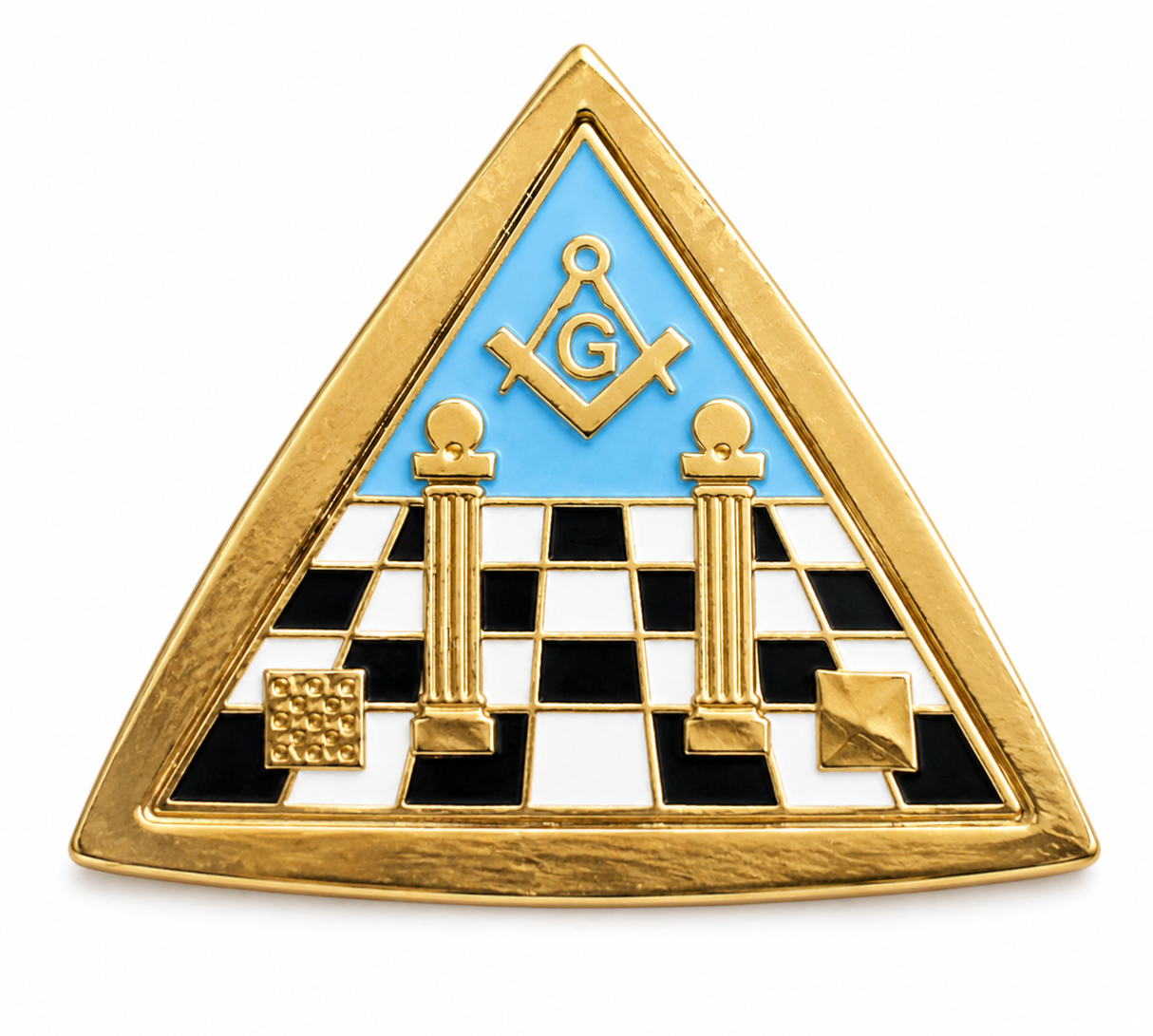 Freemasons Past Master's Lapel Pin Badge – Gold & Enamel – 16mm x 13mm