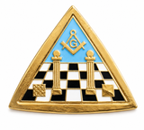 Freemasons Past Master's Lapel Pin Badge – Gold & Enamel – 16mm x 13mm