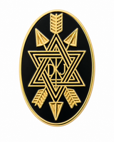 Freemasons Order Of The Secret Monitor Lapel Pin Badge – Gold & Enamel – 19mm x 15mm