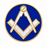 Freemasons Blue & White Square and Compass Lapel Pin Badge – 18mm