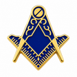Freemasons Blue & Gold Square & Compass No G Lapel Pin Badge – 17mm x 15mm