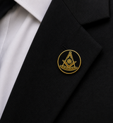 Freemasons Past Master Square & Compass Lapel Pin Badge – 18mm x 18mm