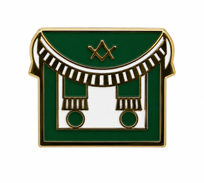 Freemasons Green Apron Lapel Pin Badge – 14mm x 18mm