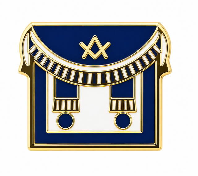Freemasons Blue Apron Lapel Pin Badge – 14mm x 18mm 