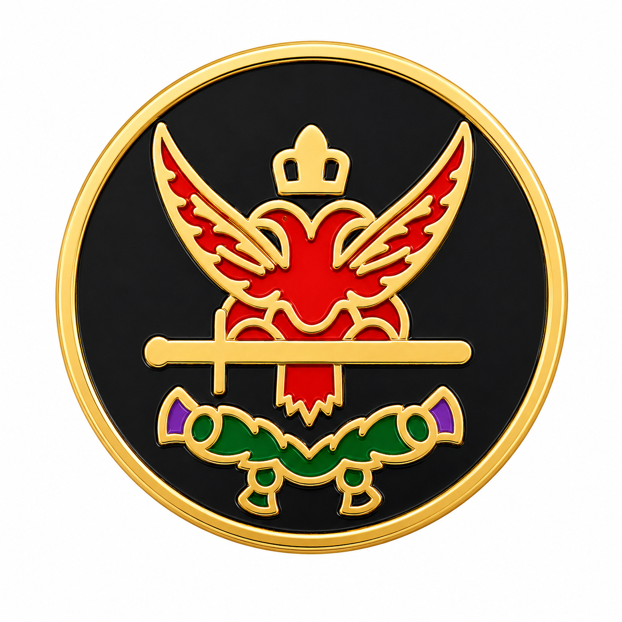 Freemasons Small Rose Croix Enamel Lapel Pin Badge – 12mm x 12mm