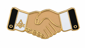 Freemasons Masonic Handshake Friendship Enamel Lapel Pin Badge – 25mm x 10mm