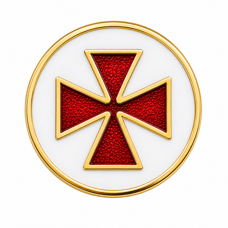 Freemasons Masonic Knights Templar Enamel Lapel Pin Badge – 16mm x 16mm