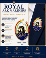 Freemasons Masonic Royal Ark Mariners Enamel Lapel Pin Badge – 16mm x 21mm