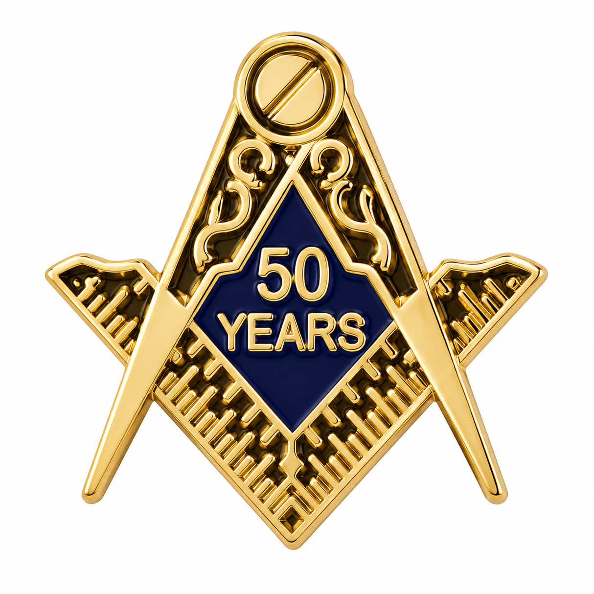 Freemasons Masonic 50 Years A Mason Enamel Lapel Pin Badge – 15mm x 15mm