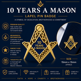 Freemasons Masonic 10 Years A Mason Enamel Lapel Pin Badge – 15mm x 15mm