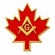 Canada Masonic Leaf with Crest Freemasons Masonic Lapel Pin Badge – 14mm x 13mm