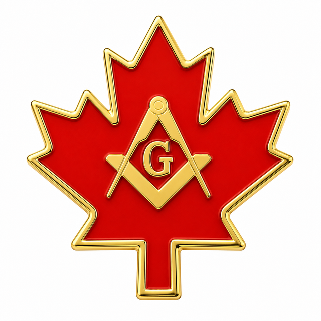 Canada Masonic Leaf with Crest Freemasons Masonic Lapel Pin Badge – 14mm x 13mm