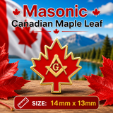 Canada Masonic Leaf with Crest Freemasons Masonic Lapel Pin Badge – 14mm x 13mm