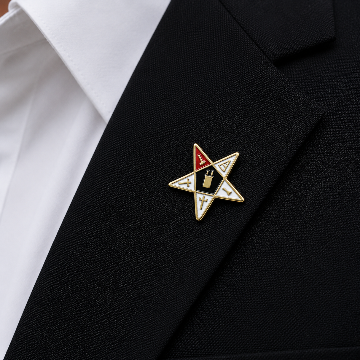 Small Eastern Star Order Freemasons Masonic Lapel Pin Badge – 12mm x 12mm