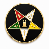 Round Eastern Star Order Freemasons Masonic Lapel Pin Badge – 17mm x 17mm
