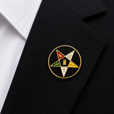 Round Eastern Star Order Freemasons Masonic Lapel Pin Badge – 17mm x 17mm