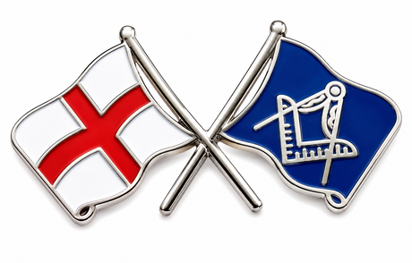 England And Freemasons Masonic Lapel Pin Badge – 30mm x 16mm