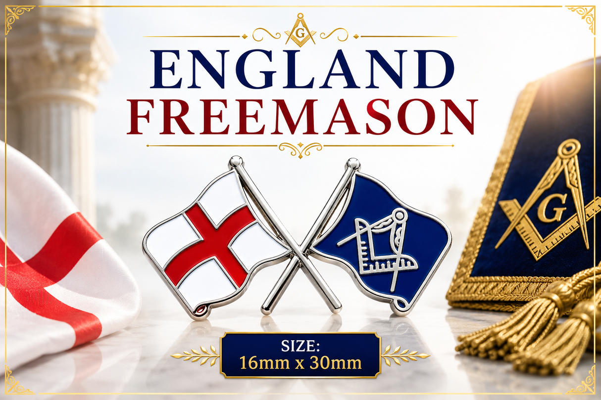 England And Freemasons Masonic Lapel Pin Badge – 30mm x 16mm