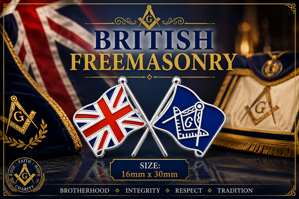 Great Britain Freemasons With G Masonic Lapel Pin Badge – 30mm x 16mm