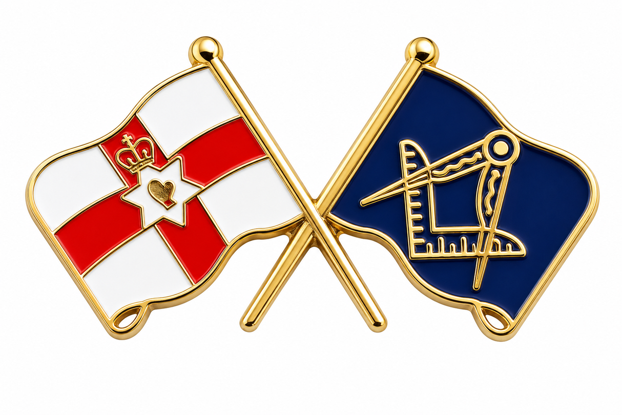 Northern Ireland Freemasons Masonic Lapel Pin Badge – 30mm x 16mm