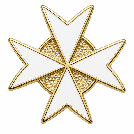 White Knights Templar Masonic Lapel Pin Badge – 15mm x 15mm
