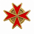 Red Knights Templar Masonic Lapel Pin Badge – 15mm x 15mm 