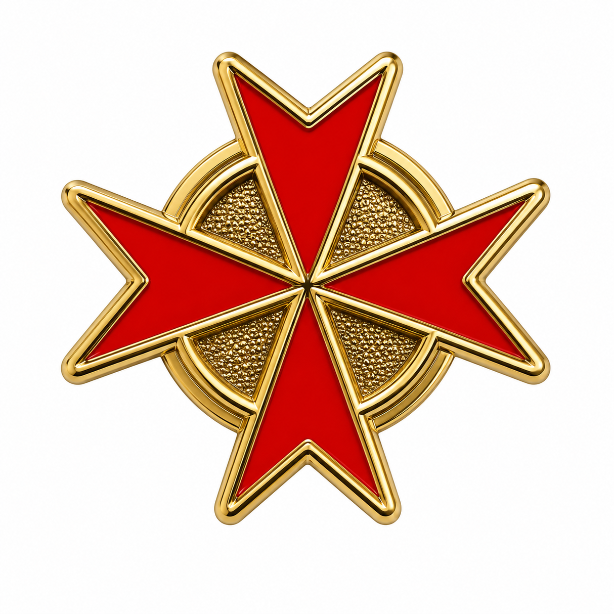Red Knights Templar Masonic Lapel Pin Badge – 15mm x 15mm 