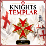 Red Knights Templar Masonic Lapel Pin Badge – 15mm x 15mm 