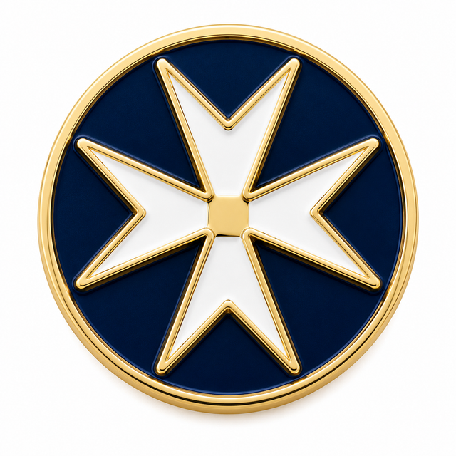 Small Maltese Cross Freemason Masonic Lapel Pin Badge – 7mm x 7mm