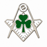 Irish Shamrock Freemason Masonic Lapel Pin Badge – 17mm x 17mm 