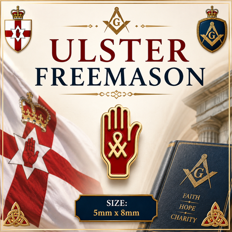 Very Small Ulster Freemason Masonic Lapel Pin Badge – 5mm x 8mm