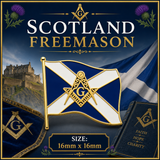 Scottish Saltire Freemason Masonic Lapel Pin Badge – 16mm x 16mm