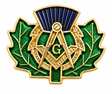 Scottish Thistle Freemason Masonic Lapel Pin Badge – 15mm x 12mm
