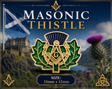 Scottish Thistle Freemason Masonic Lapel Pin Badge – 15mm x 12mm