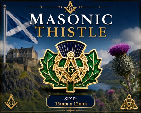 Scottish Thistle Freemason Masonic Lapel Pin Badge – 15mm x 12mm