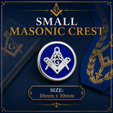 Small Crest Freemason Masonic Lapel Pin Badge – 10mm x 10mm 