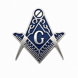 Masonic Crest With G Freemason Lapel Pin Badge – 17mm x 15mm 