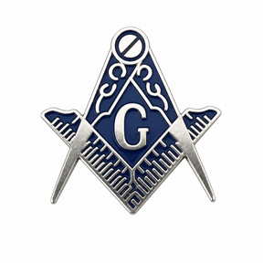 Masonic Crest With G Freemason Lapel Pin Badge – 17mm x 15mm 