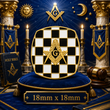 Mosaic Carpet Masonic Order Freemason Lapel Pin Badge – 18mm x 18mm