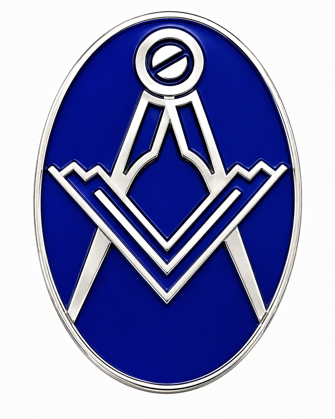 Freemasons Oval Square & Compass Blue Enamel Lapel Pin Badge – 18mm x 14mm (Copy)