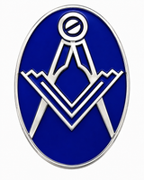 Freemasons Oval Square & Compass Blue Enamel Lapel Pin Badge – 18mm x 14mm (Copy)
