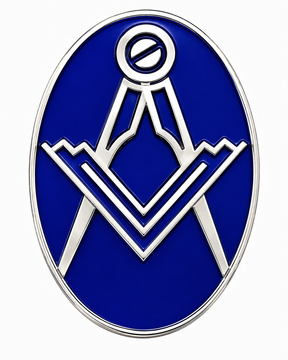 Freemasons Oval Square & Compass Blue Enamel Lapel Pin Badge – 18mm x 14mm (Copy)