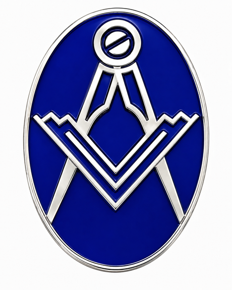 Freemasons Oval Square & Compass Blue Enamel Lapel Pin Badge – 18mm x 14mm (Copy)