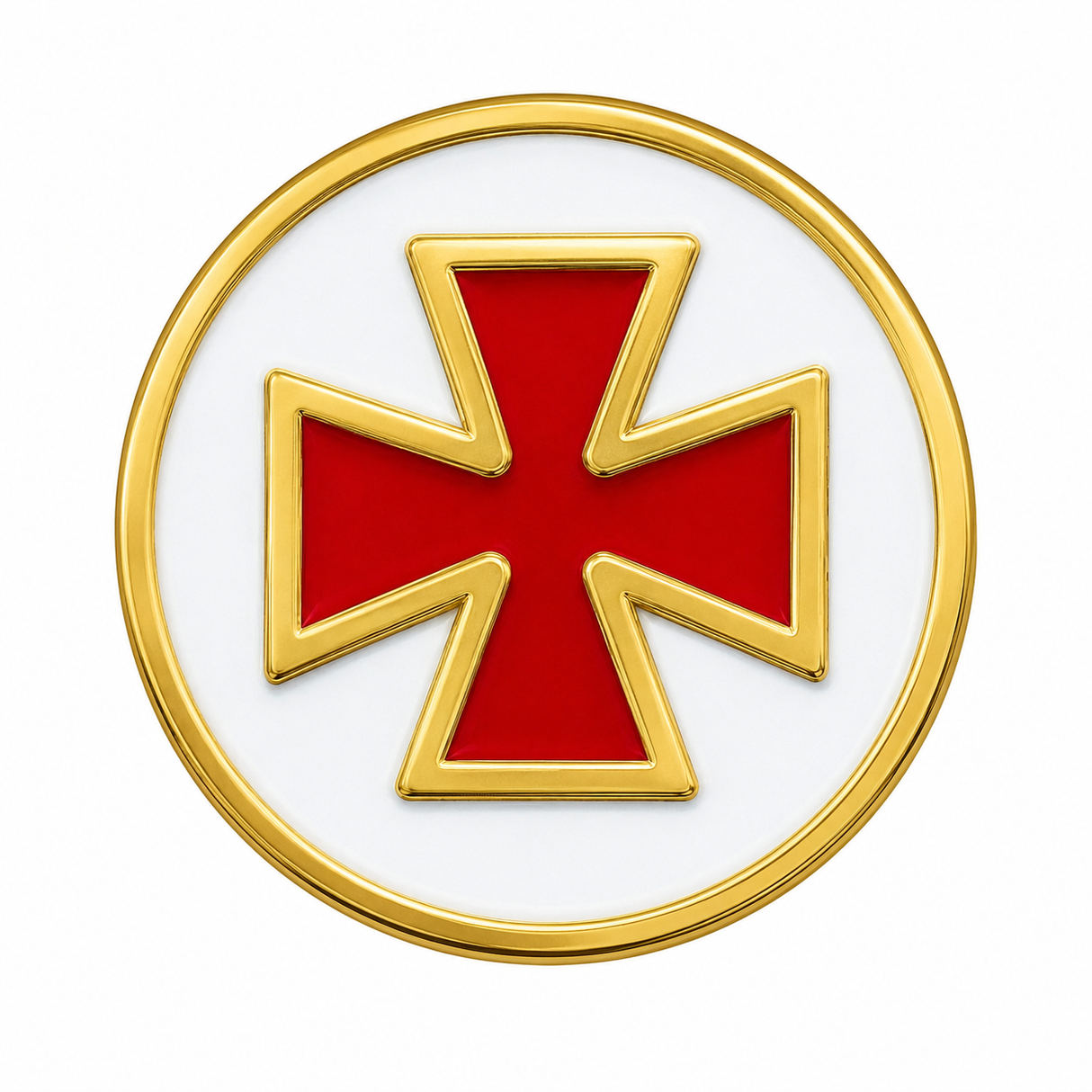 Very Small Maltese Cross Masonic Freemason Enamel Lapel Pin Badge – 6mm x 6mm