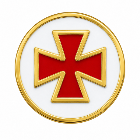 Very Small Maltese Cross Masonic Freemason Enamel Lapel Pin Badge – 6mm x 6mm
