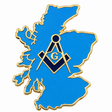 Scotland Map Freemason Masonic Lapel Pin Badge – 14mm x 19mm