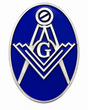 Freemasons Square and Compass With G Enamel Lapel Pin Badge – 17mm x 14mm